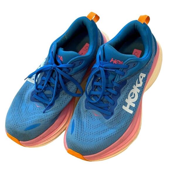 Hoka Bondi 8 9.5D blue running shoes main image 4